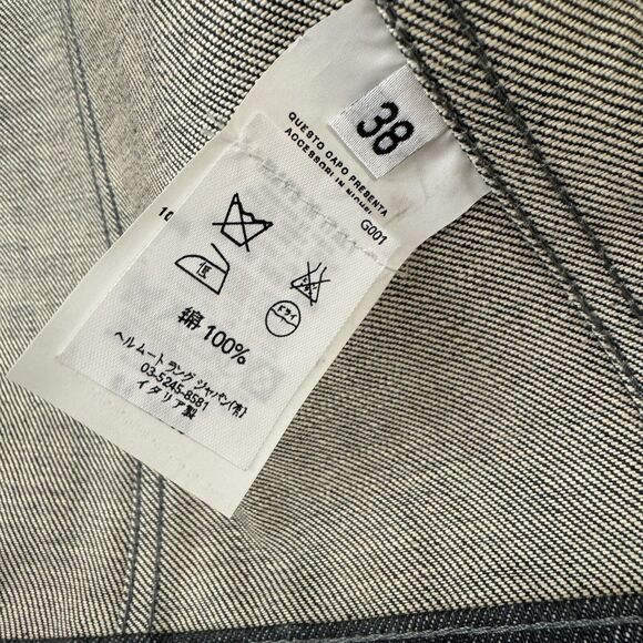 Helmut Lang Black Classic Raw Denim Jacket 1999 100% Cotton Y2k Italy 38 USA 2 - Picture 5 of 14